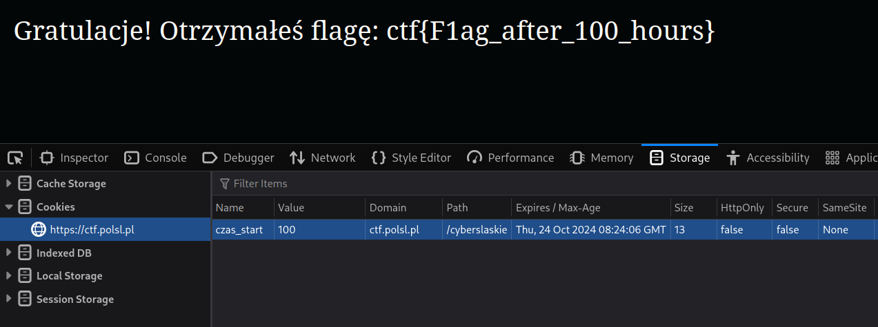 site screenshot with flag